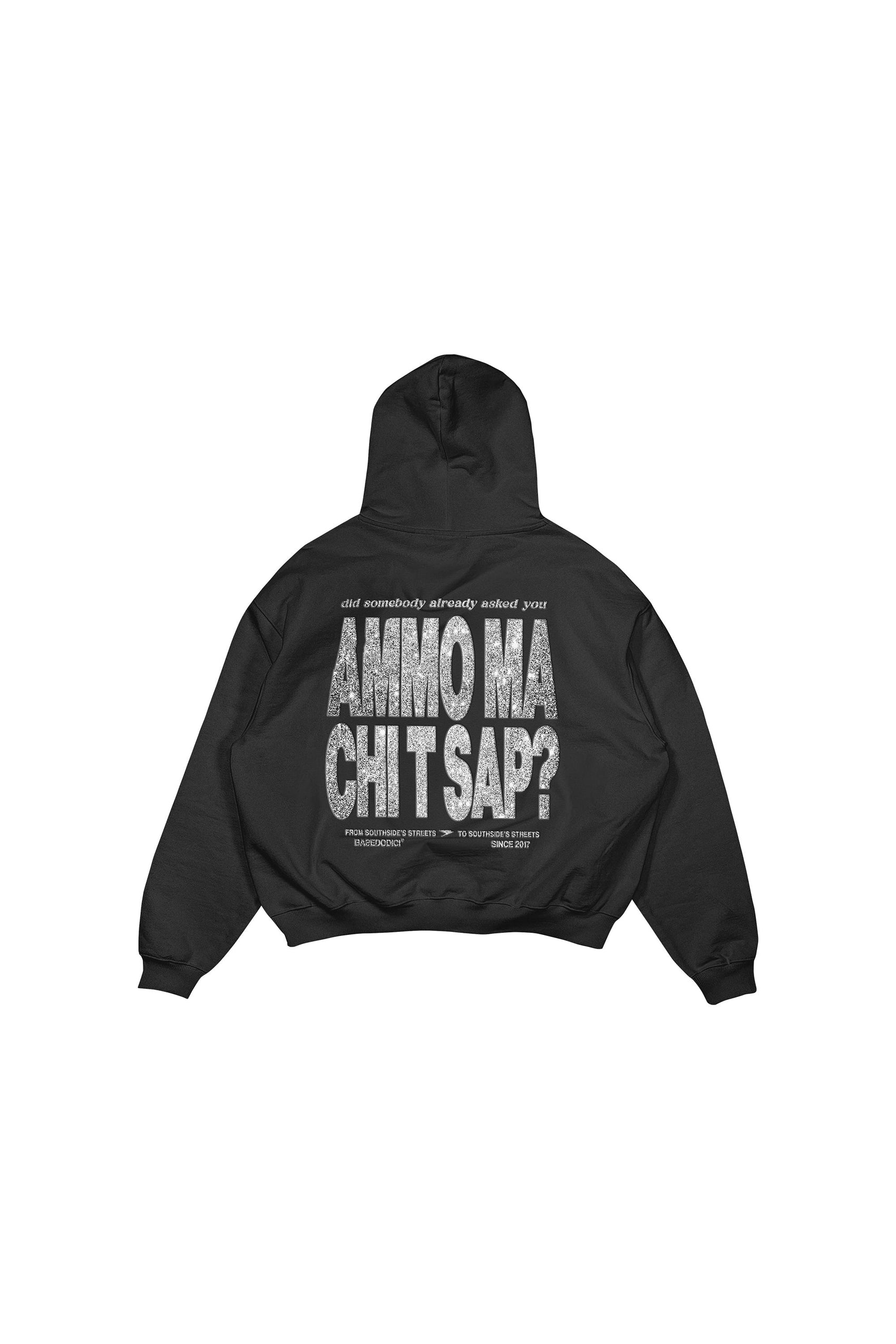 Hoodie "AMMO" CHI'T'SAP Glitter Black