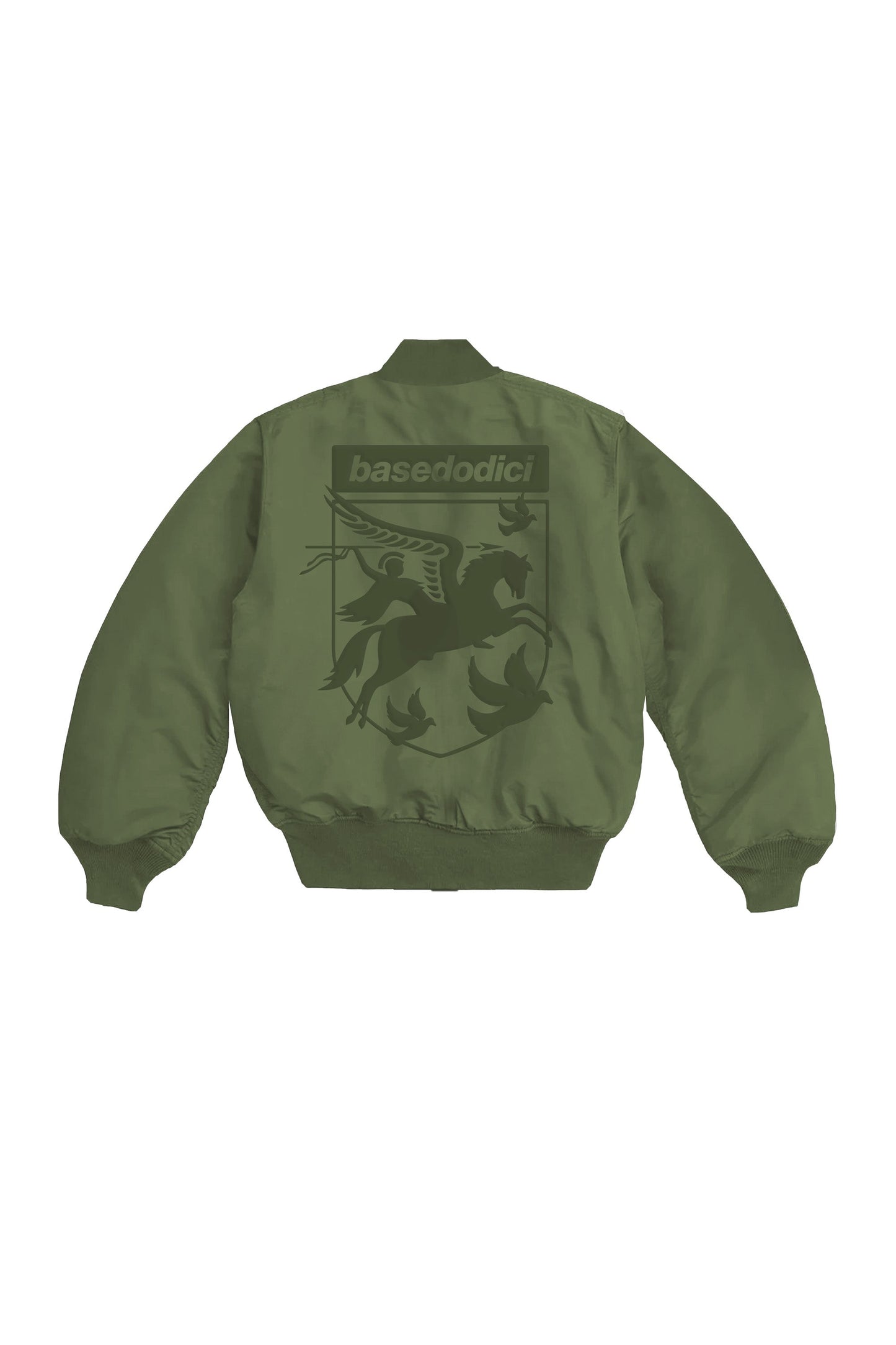 Bomber Jacket “DE LA RUE À LA RUE” Navy Green