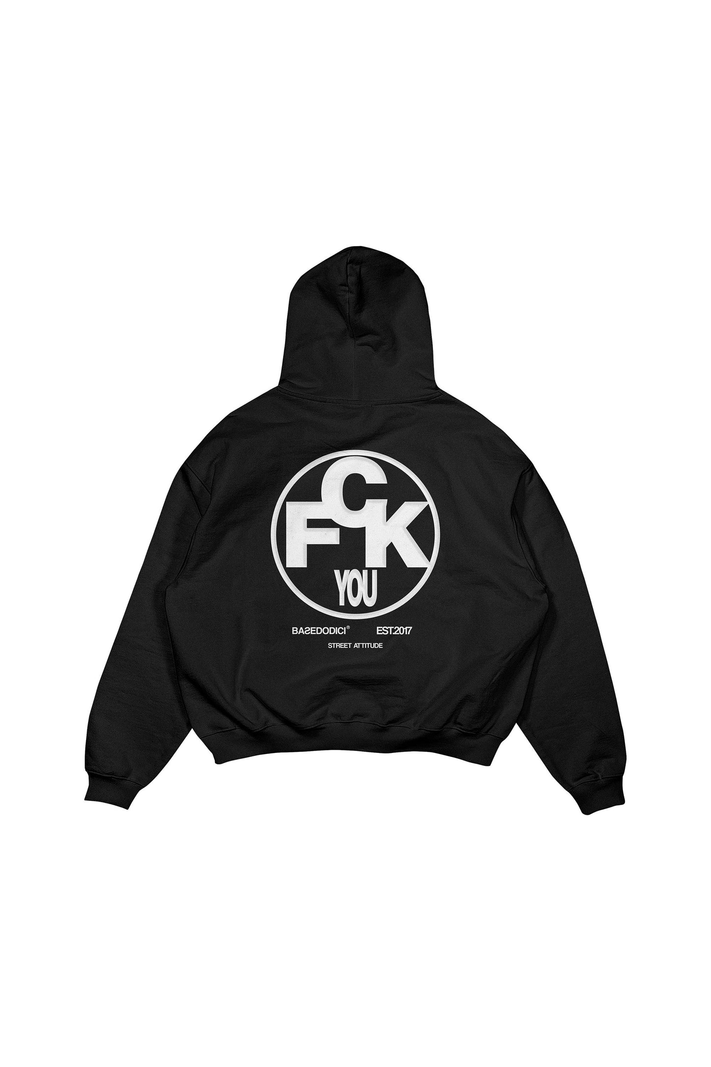 Hoodie "DE LA RUE À LA RUE" FCK Black