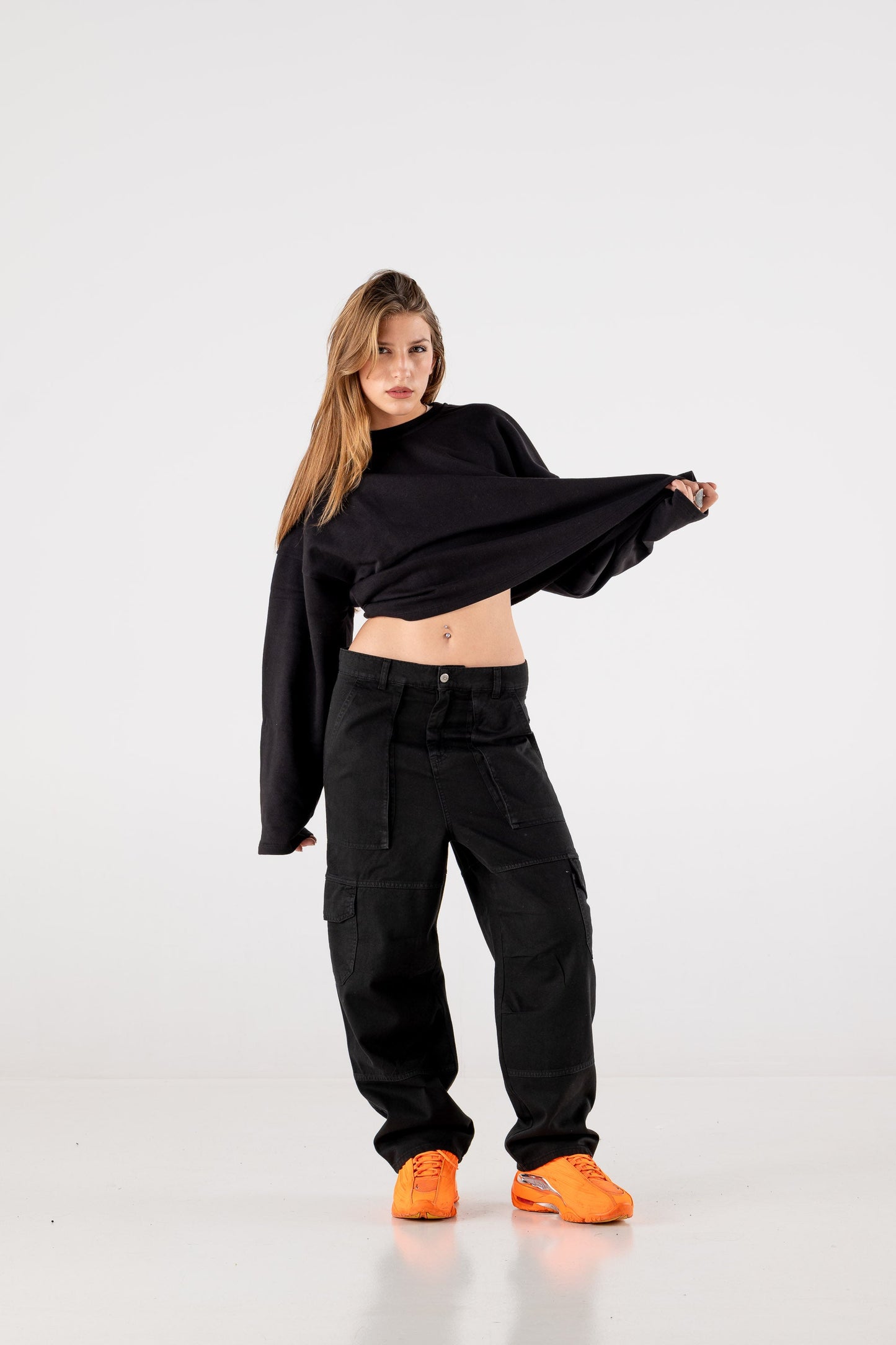 Cargo Pants “DE LA RUE À LA RUE” TheBasic Black