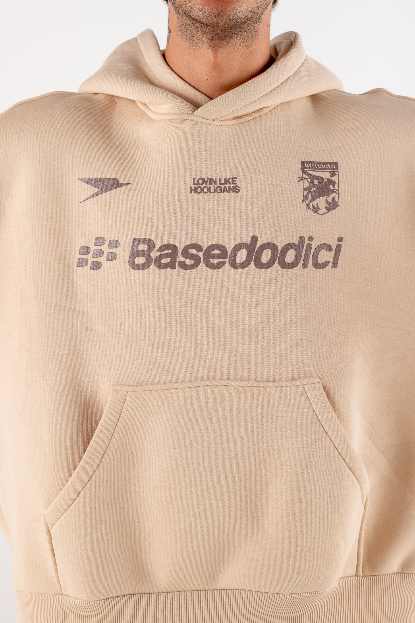 Hoodie "DE LA RUE À LA RUE" Club Beige